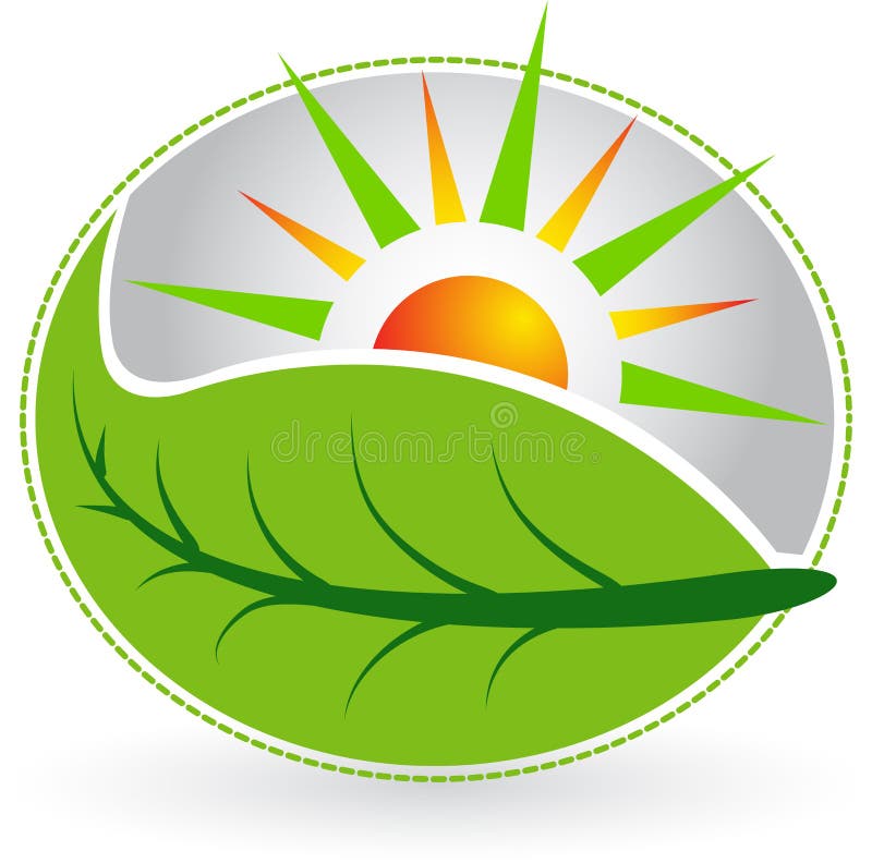 Summer leaf logo stock illustration