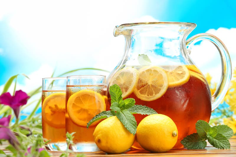 Summer lemon ice tea stock image Summer lemon ice tea stock image