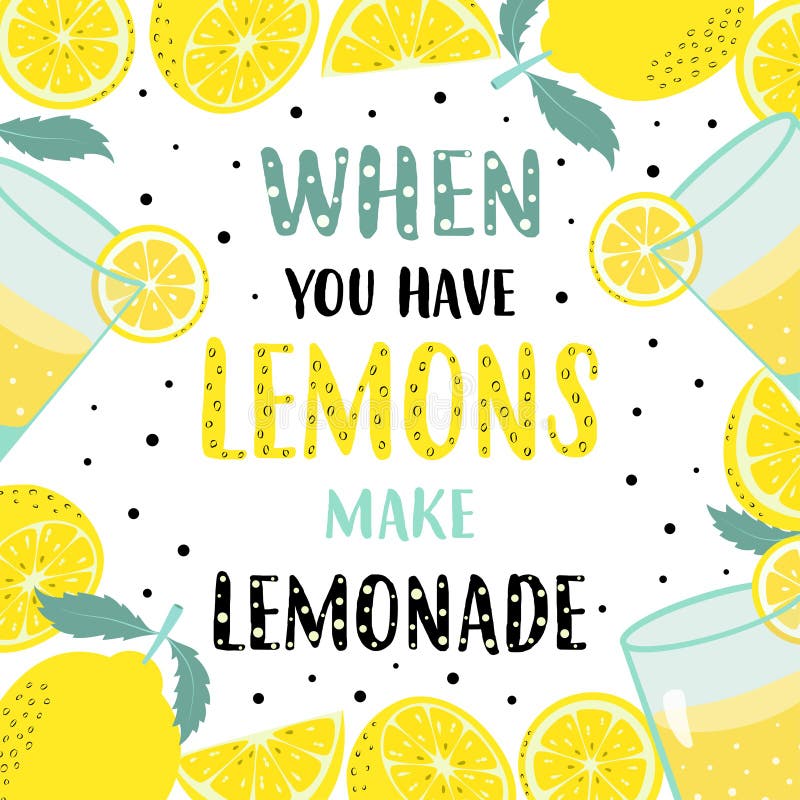 Summer lemon time card, frame with lemon on white background royalty free illustration Summer lemon time card, frame with lemon on white background royalty free illustration