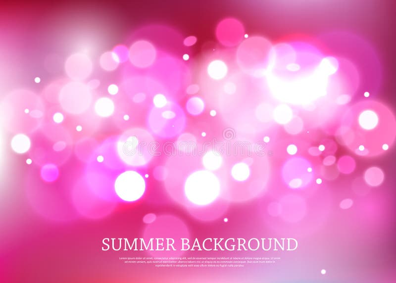 Summer Magical Background with Blurred Bokeh Stock Vector - Illustration of  disco, blurred: 57362287