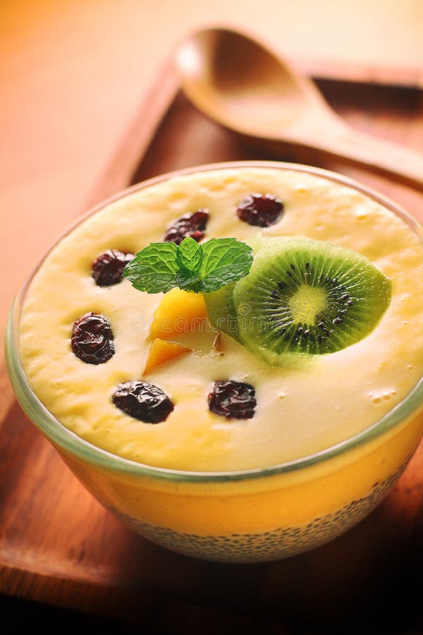 Summer Mango Milk Shake with Chia Seed Pudding