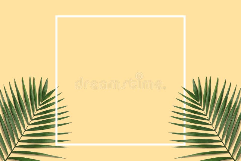 Summer Exotic Pattern with Lemon and Green Leaves on the Minimal ...