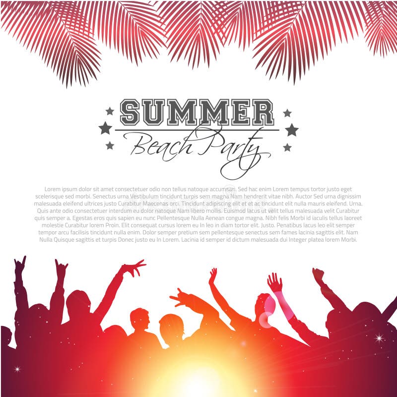 Summer Music Background - Vector vector illustration