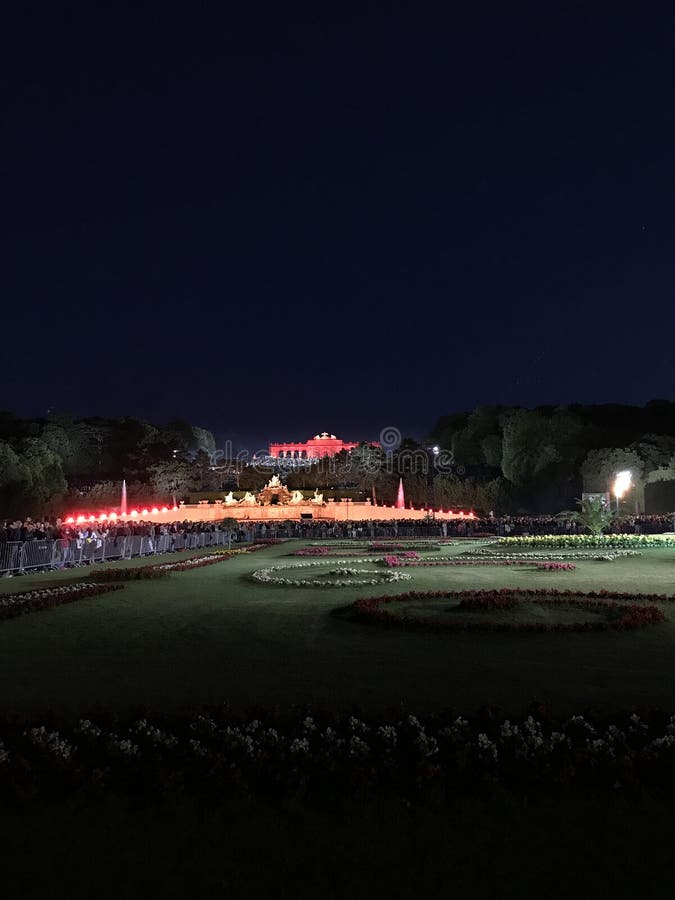 Summer Night Concert Schönbrunn stock photo Summer Night Concert Schönbrunn stock photo