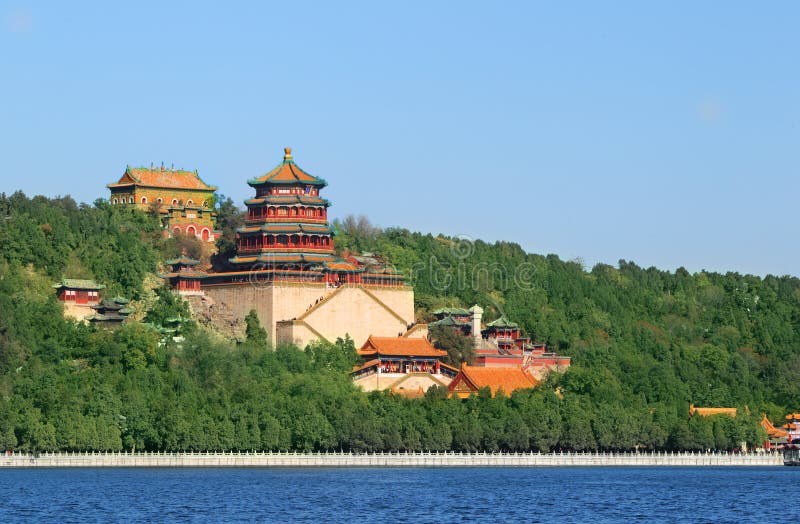 Summer palace in autumn stock image Summer palace in autumn stock image