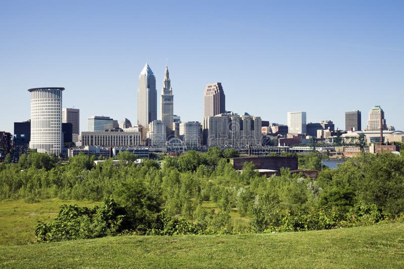 Summer panorama of Cleveland