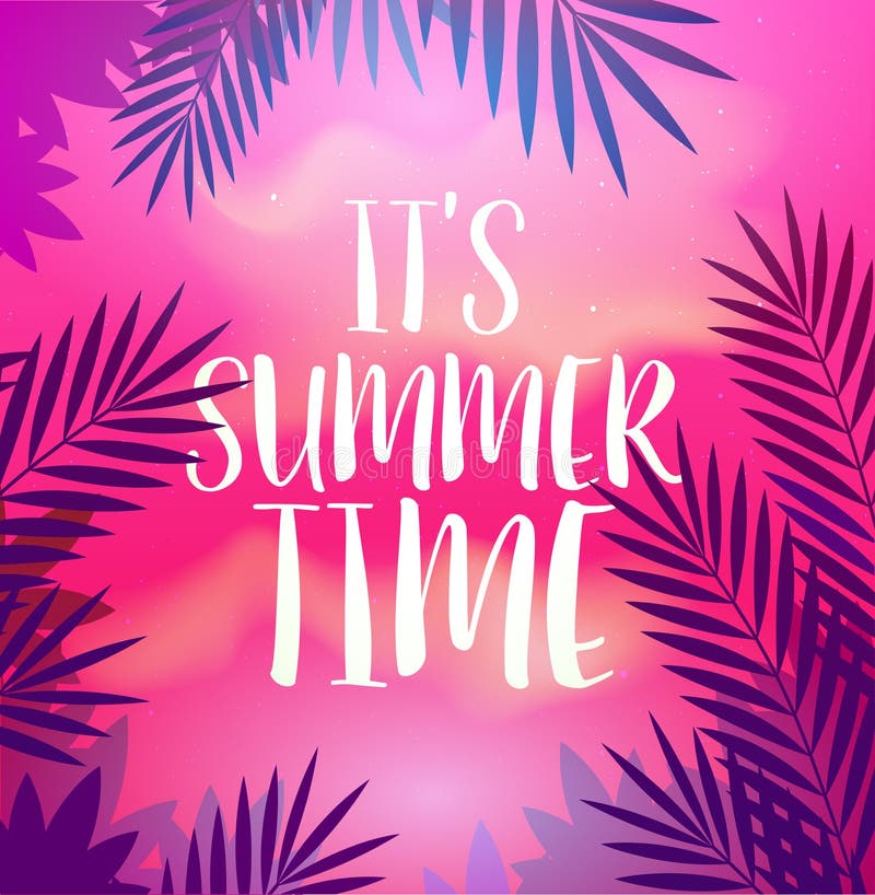 Its summer time background template Royalty Free Vector