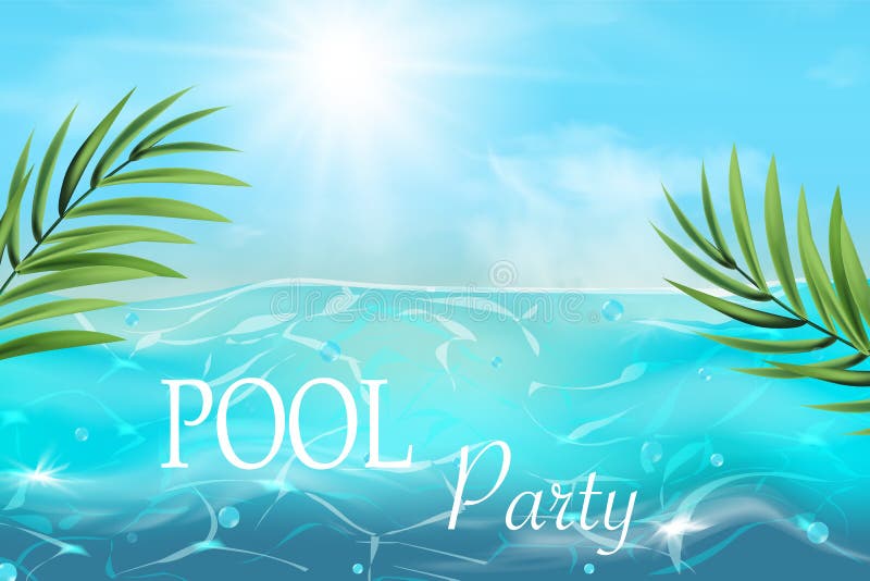 Download Thin Yellow Frame Pool Party Background | Wallpapers.com