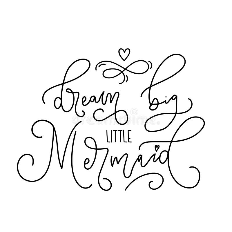 Download I`m A Mermaid Hand Drawn Inspirational Quote. Summer ...