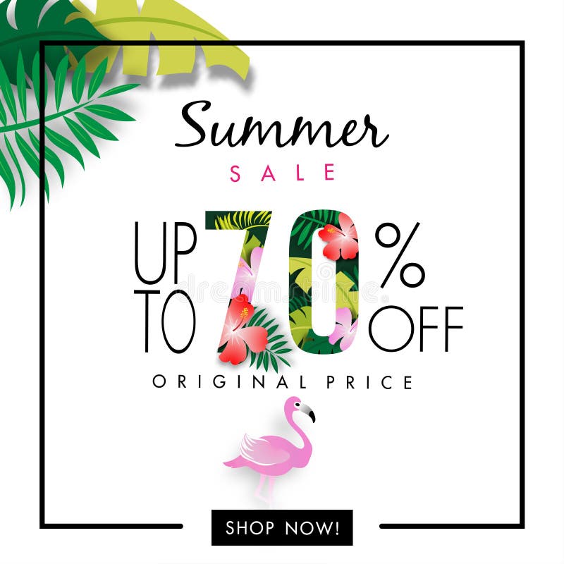 Summer Sale Background ,seventy Percent Off, Vector Illustration ...