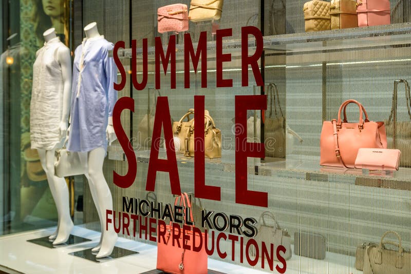 Summer Sale at Michael Kors Store Editorial Photo - Image of glass,  fashion: 76600361