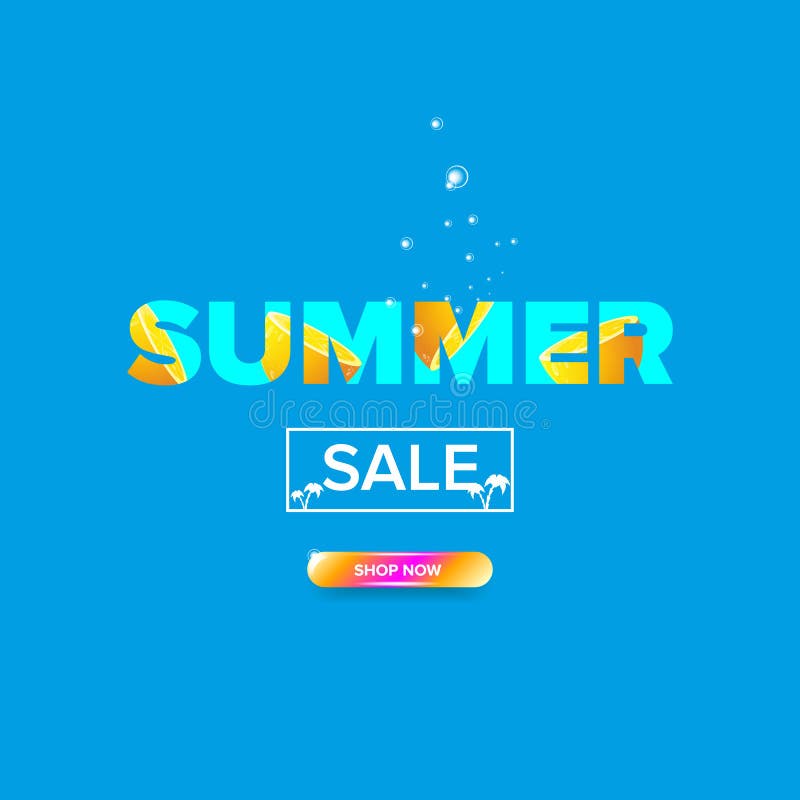 Summer Sale Modern Color Design Template Banner Or Poster. Vector