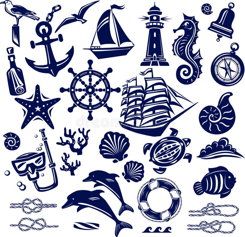 Summer sea icons