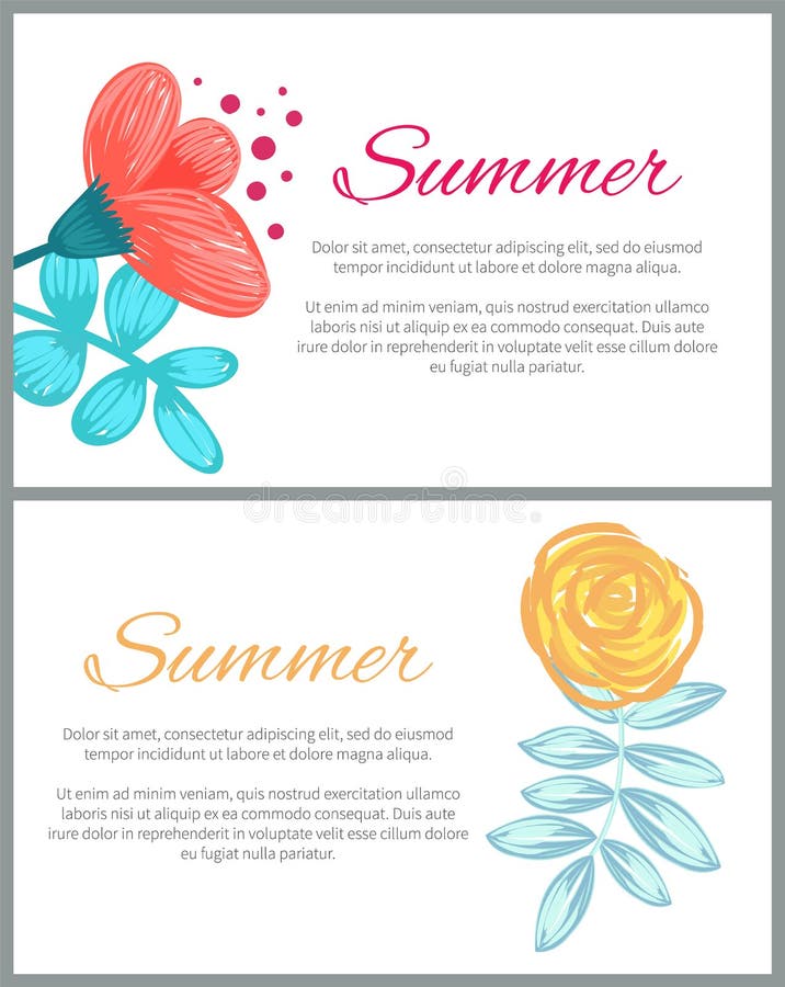 Summer Set of Colorful Posters Vector Illustration vector illustration Summer Set of Colorful Posters Vector Illustration vector illustration