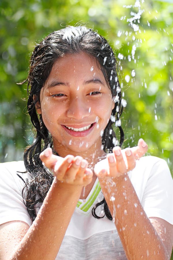 Girl In The Shower Stock Image Image Of Girl Happy 17002575 