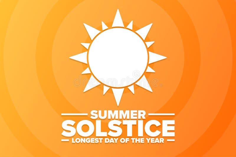 Summer Solstice Longest Day Of The Year Holiday Concept Stock Vector Illustration Of Logo