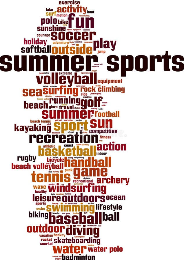 All Sports Word Cloud Collage - Illustration Stock Illustration ...