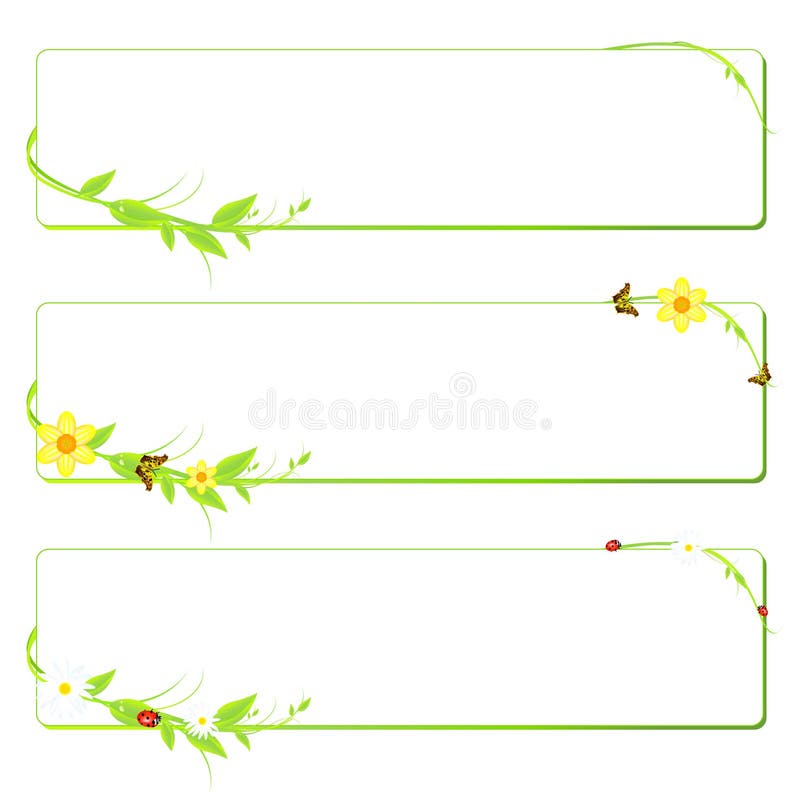 Spring banners stock vector. Illustration of decoration - 13448301