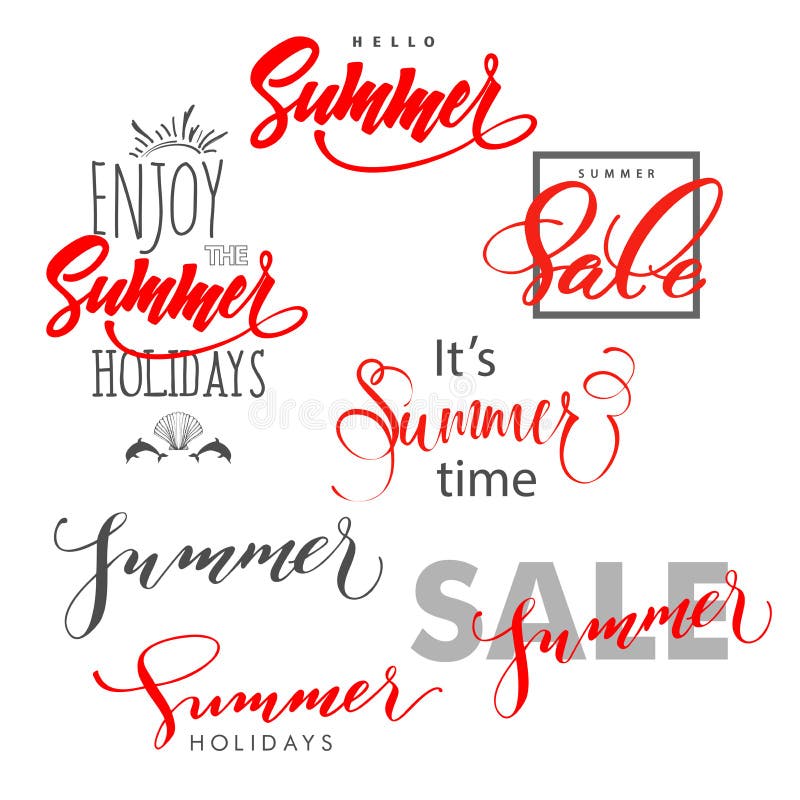 Summer.Summer design, summer sale. Enjoy the summer holidays. lettering, Hand written typography, typography design. Summer Concept