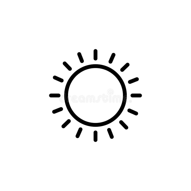 Summer Sun Icon stock vector. Illustration of thin, design - 250731576