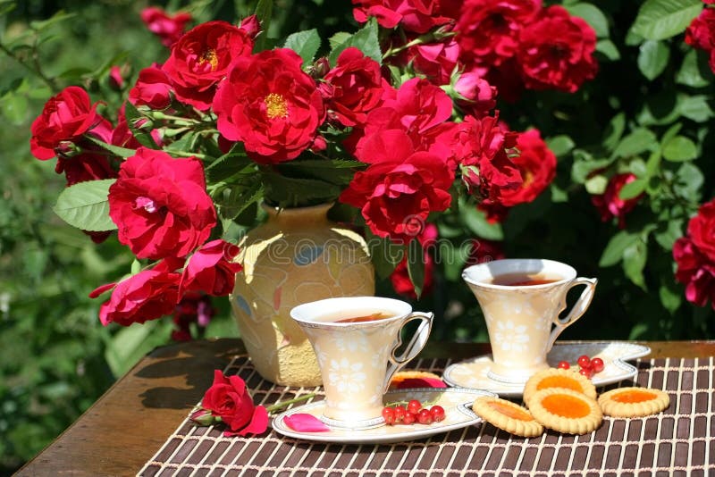 Summer tea in a garden