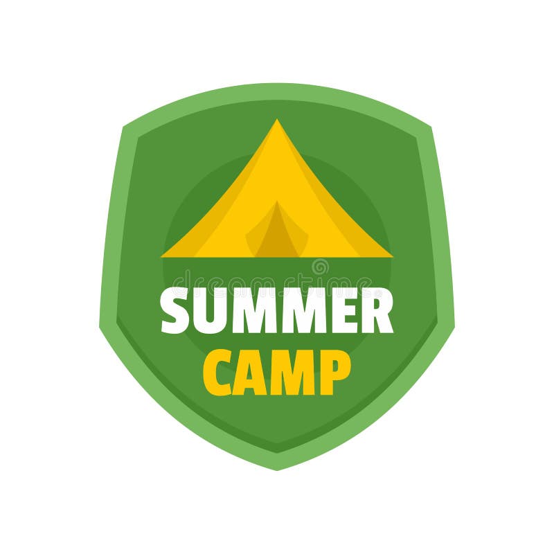 Summer Tent Camp Logo, Flat Style Stock Vector ...