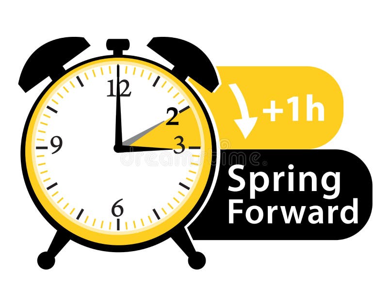 Spring forward. Clock showing daylight saving time. Summer time vector  concept. Clock time, change dst on watch illustration Stock Vector Image &  Art - Alamy