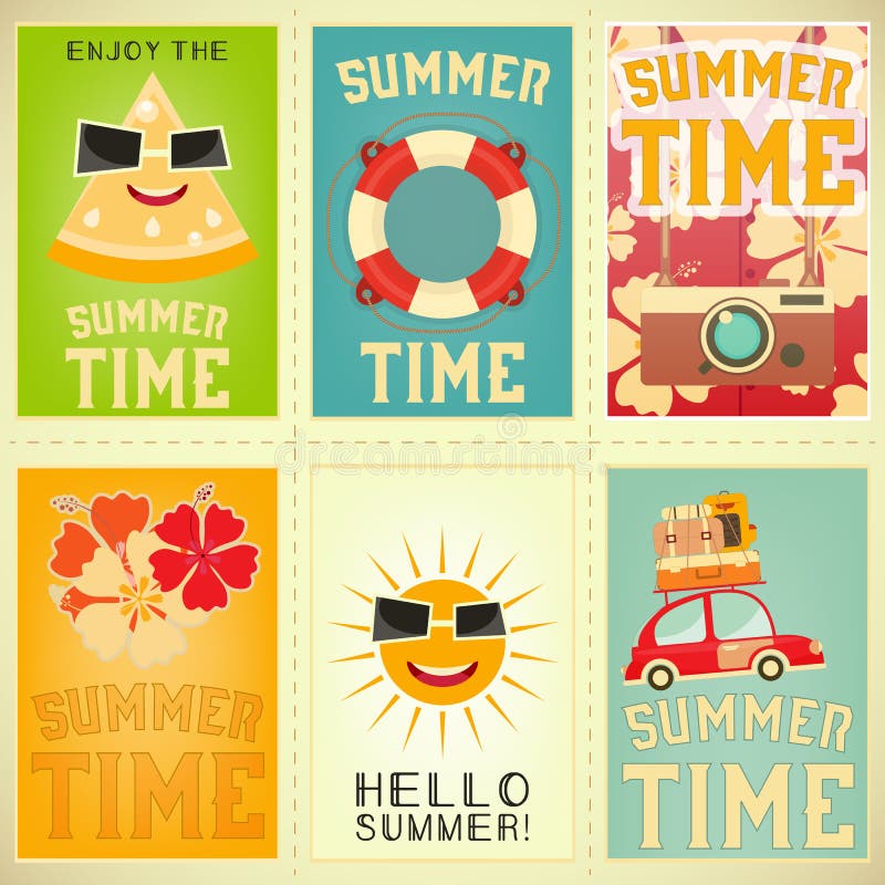 Summer Time Posters Set