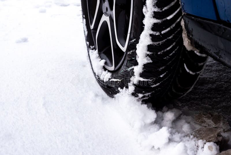 Summer Tires in Winter Risk of Accident Stock Image Image of approach