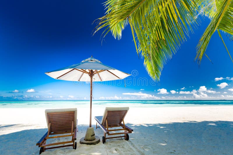 Perfect Tranquil Beach Scene, Soft Sunlight and White Sand and Blue ...