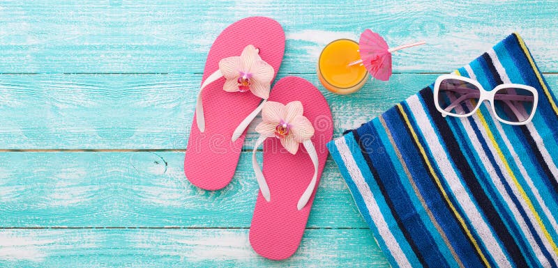 Sandals by the Swimming Pool Stock Image - Image of pool, bath: 6402583