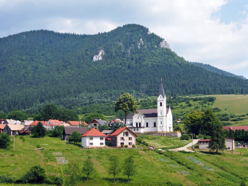 Church and hill in Valaska Dubova