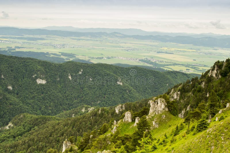 Letní pohled na Velkou Fatru na Slovensku.