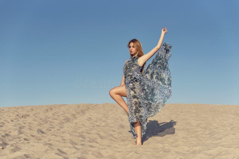 Summer Walk on the Hot Sand Dunes Stock Image Image of attractive