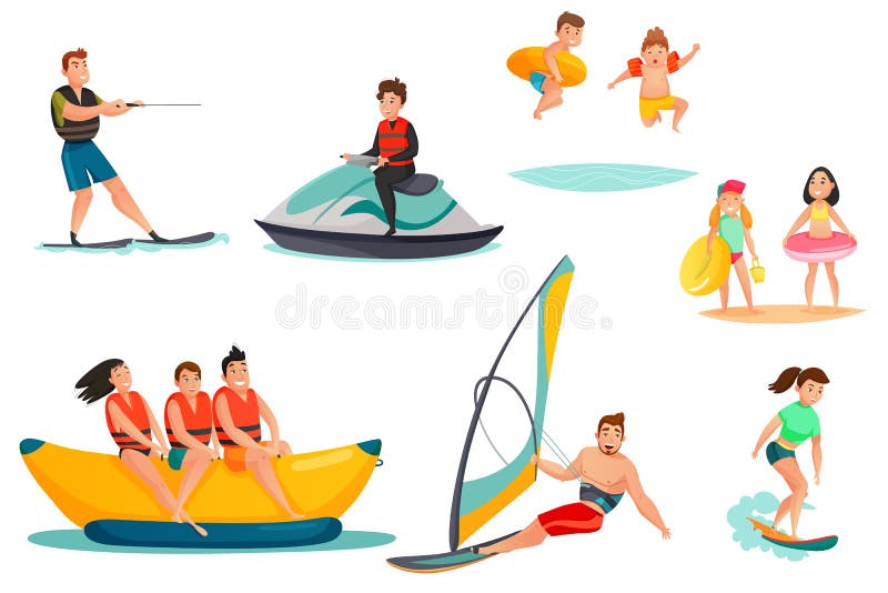 Summer Water Activities Set.