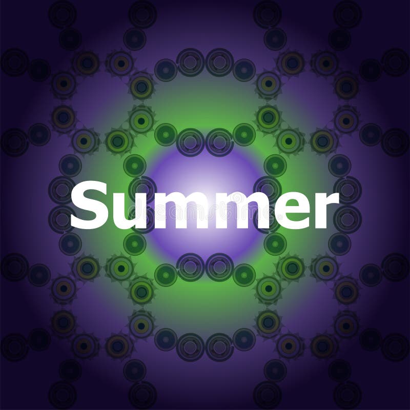 Summer Words on abstract Backgrounds royalty free illustration
