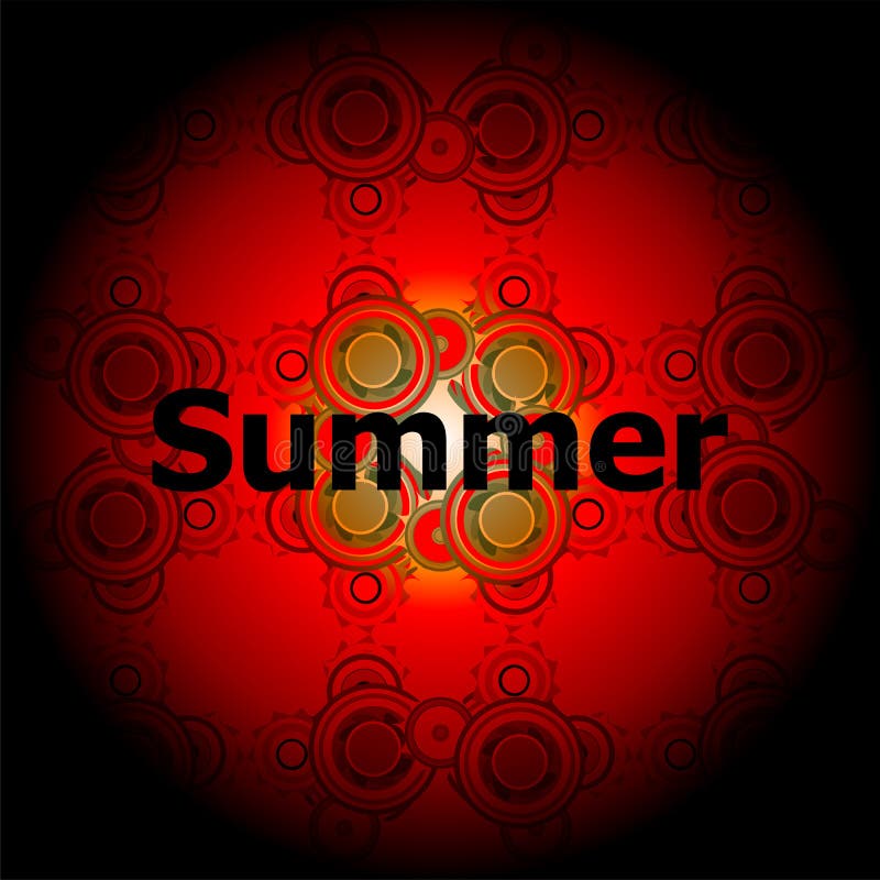 Summer Words on abstract Backgrounds royalty free illustration