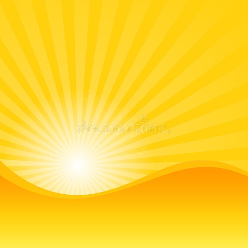 Summer Yellow with Sun Shine Ray Background () Stock Illustration -  Illustration of sunshine, fire: 42623878
