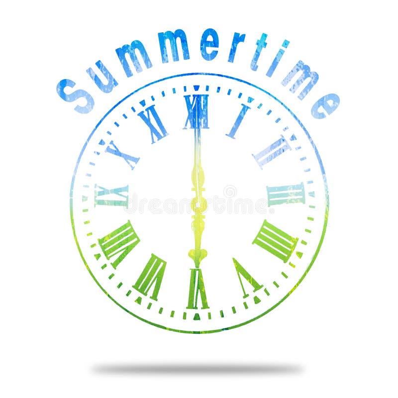 Summertime Abstract Clock With Summer Colors