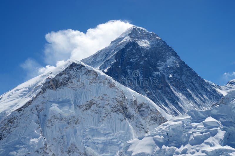 Summit of mount Everest or Sagarmatha, Nepal