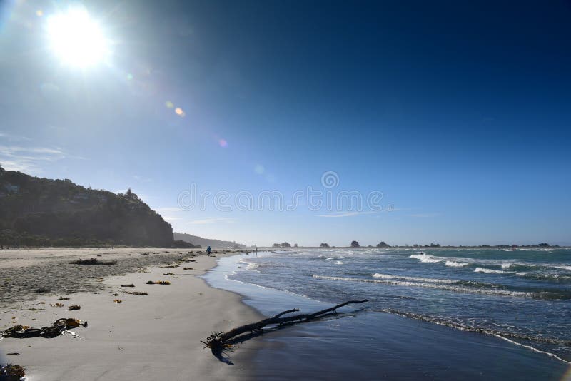 Sumner Beach which is popular with the locals, in Christchurch