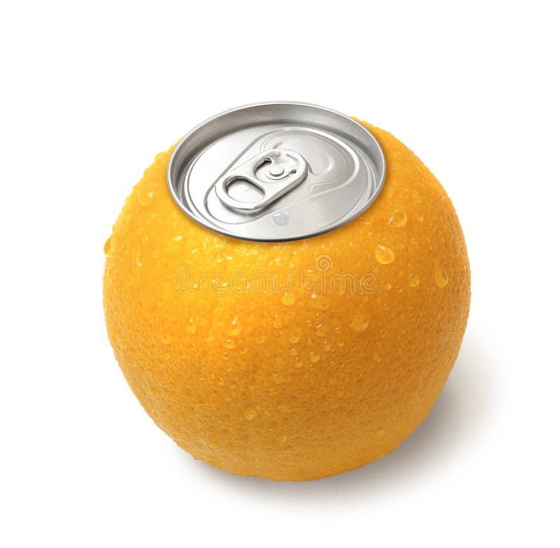 Sumo de laranja enlatado imagem de stock Sumo de laranja enlatado imagem de stock