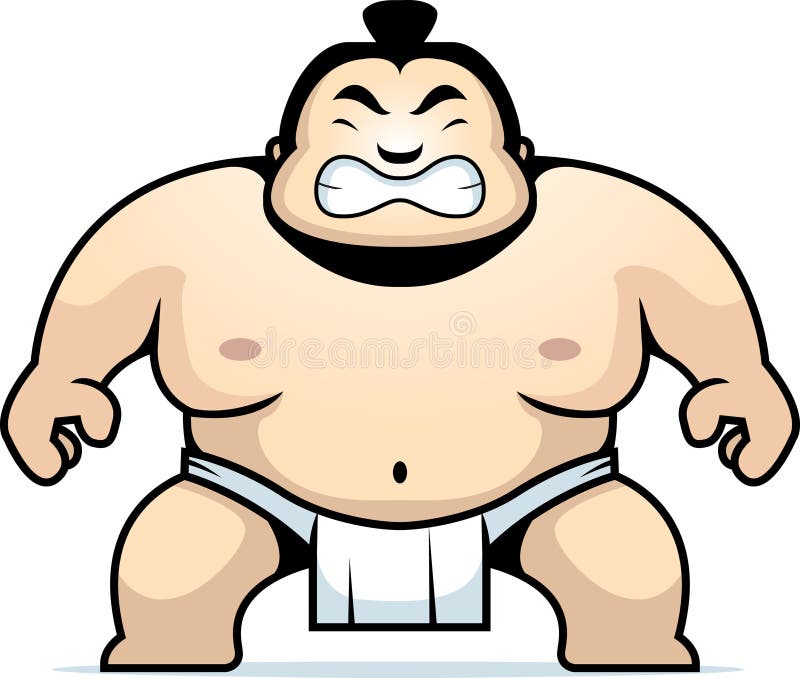 Big Sumo Wrestler Stock Vector Illustration Of Japanese