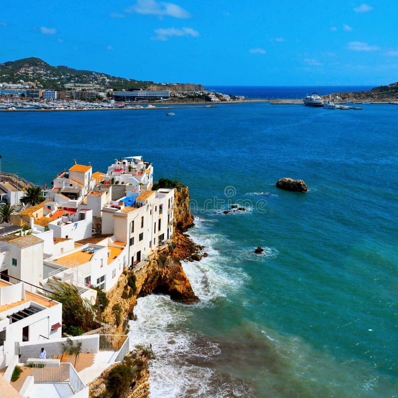 Sumy Penya okręg w Ibiza miasteczku, Balearic wyspy, Hiszpania