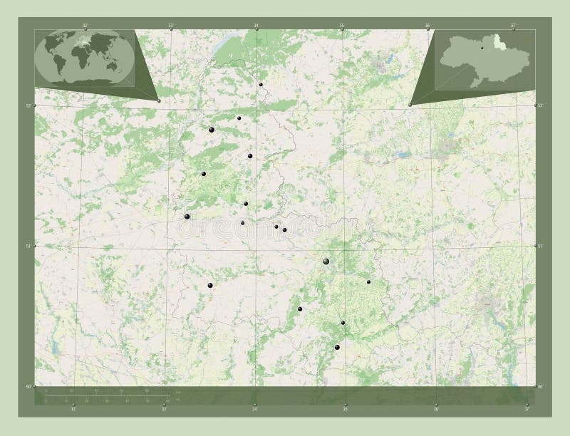 Sumy, Ukraine. OSM. Major Cities Stock Illustration - Illustration of ...