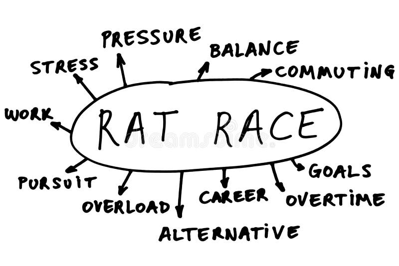 Corrida de ratos abstrato imagem de stock