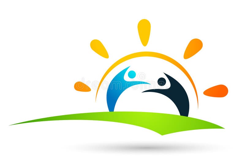 Sun beach water wave people team work union wellness celebration group work concept symbol icon design vector on white background vector illustration Sun beach water wave people team work union wellness celebration group work concept symbol icon design vector on white background vector illustration