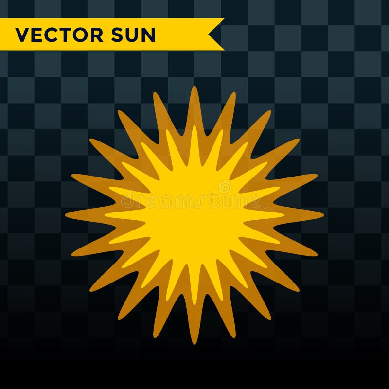 Sun Burst Star Icon Vector Illustration Summer Nature Shine Sunlight