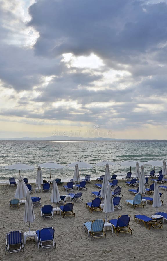 Sun chairs stock image. Image of tourism, umbrella, jetty - 25883941