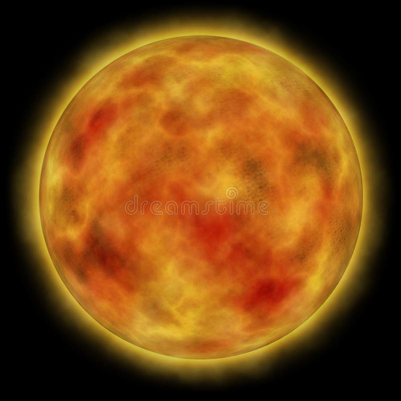 Sol Ardente ilustração stock